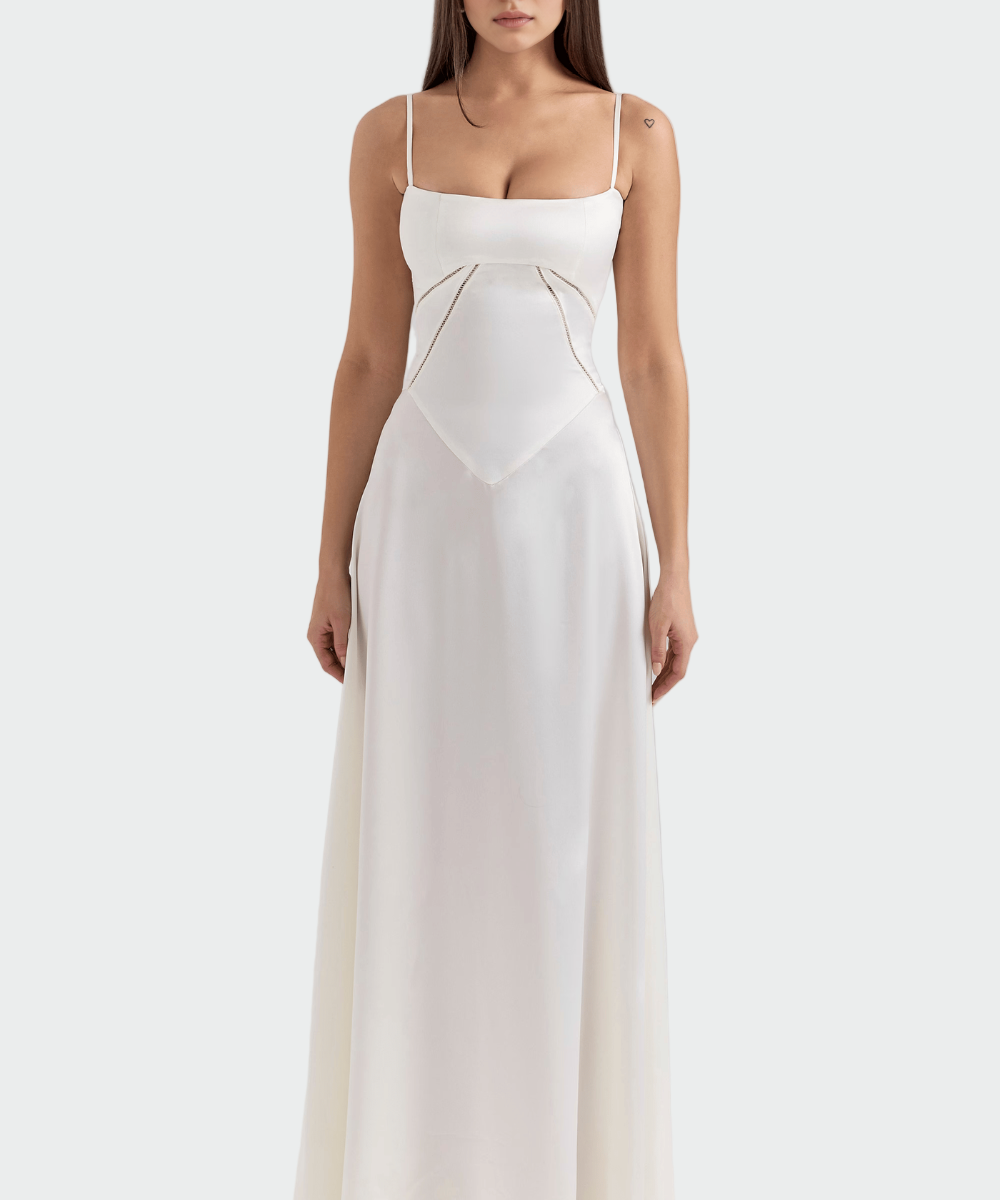 Satin Maxi Haljina s Tanjim Naramenicama