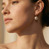 Chunky Gold Pearl Earrings