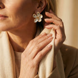 Gold Flower Earrings