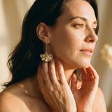 Vintage Gold Petal Earrings