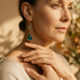 Calista | Blue Stone Drop Earrings