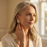 White Flower Earrings