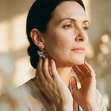 Hand-Painted Enamel Crystal Butterfly Earrings