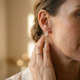 Elegant Gold Mandala Earrings