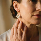 Elegant White Petal Earrings
