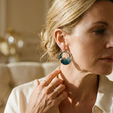 Vintage Round Ocean Earrings