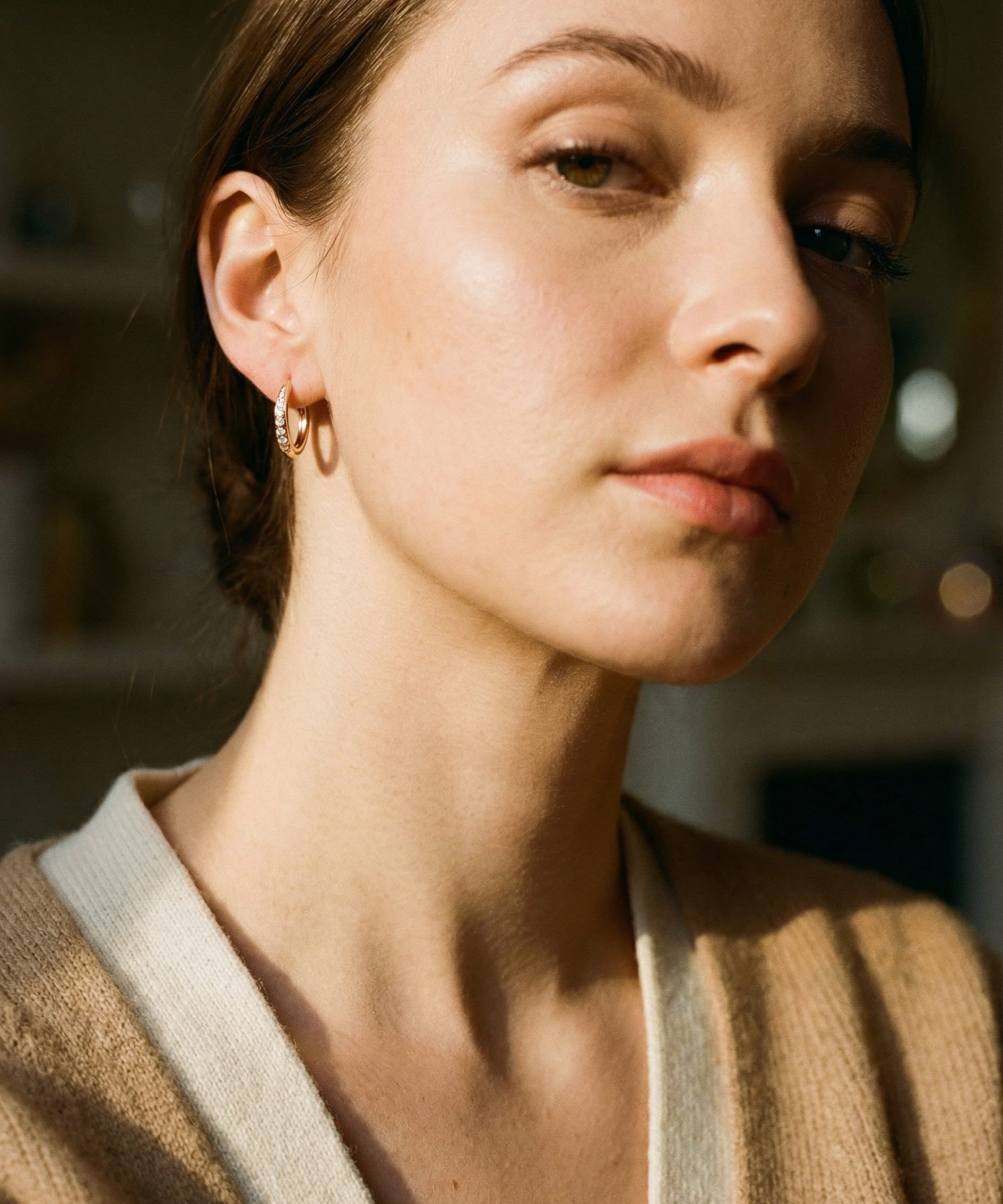 Luxurious Gold Hoop Earrings