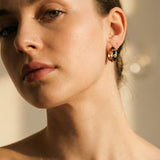 Luxury Black Floral Earrings