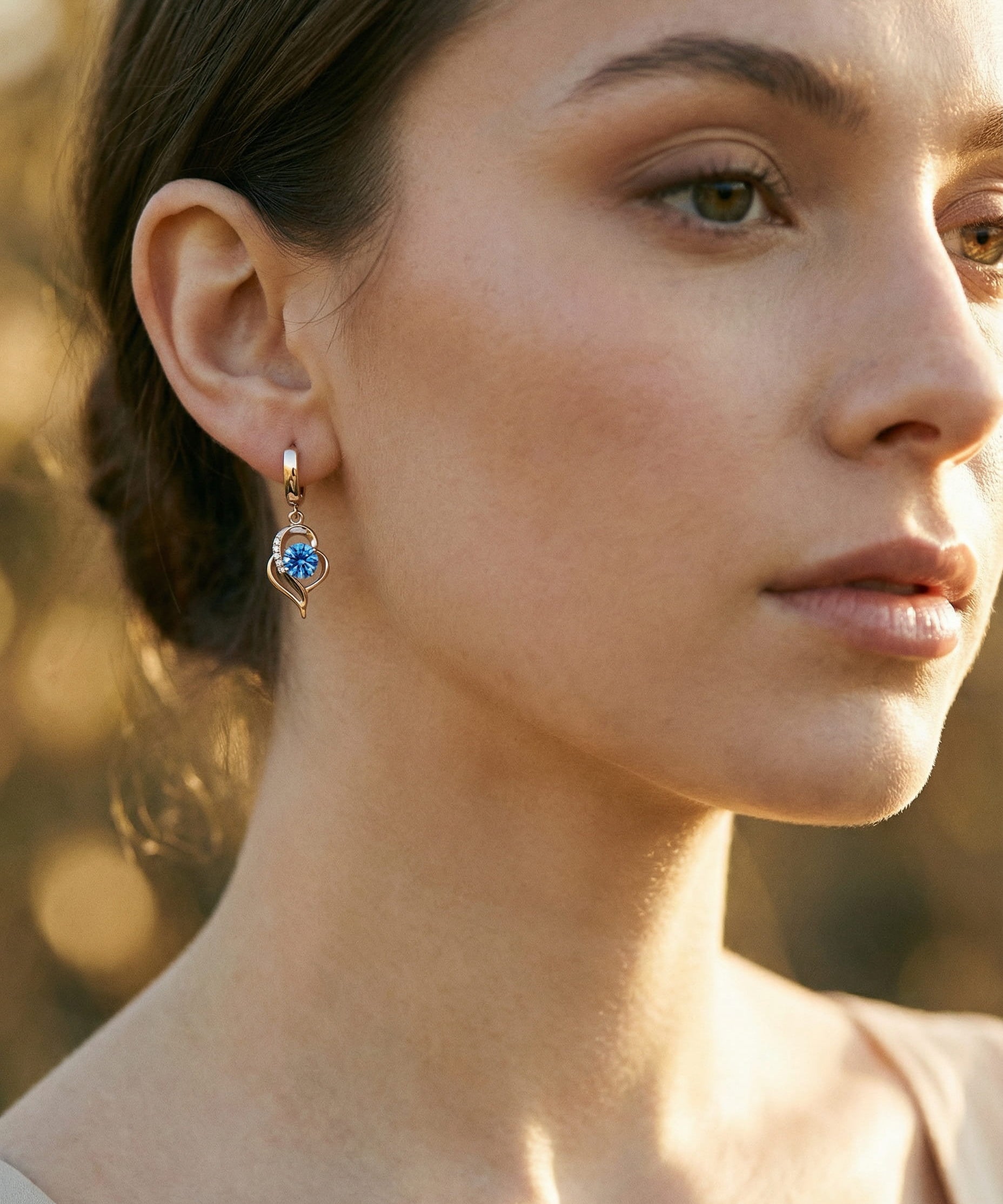 Silver and Zirconia Inlaid Floral Earrings