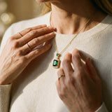 Greta Emerald Stone Necklace