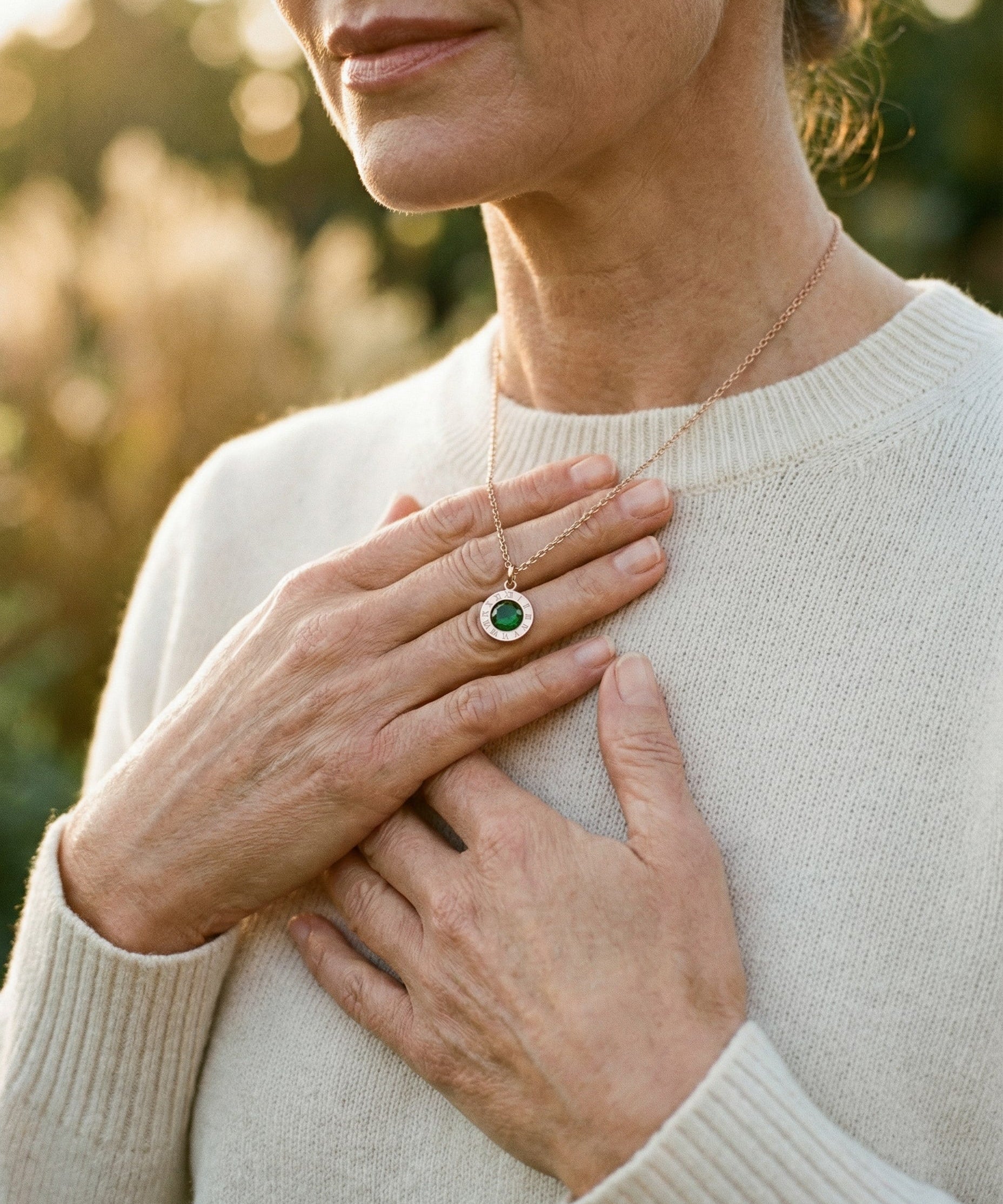 Gold Emerald Necklace