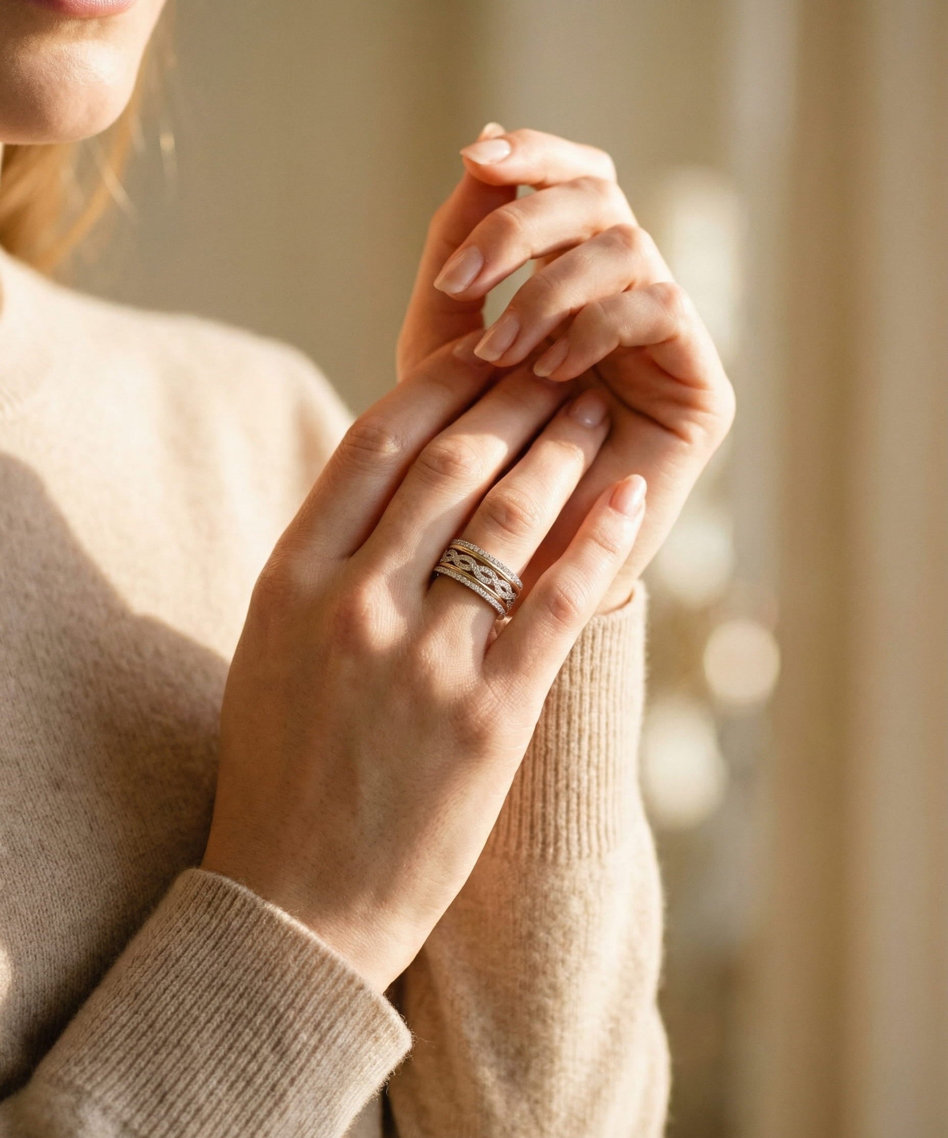 Sparkling Braided Cubic Zirconia Ring