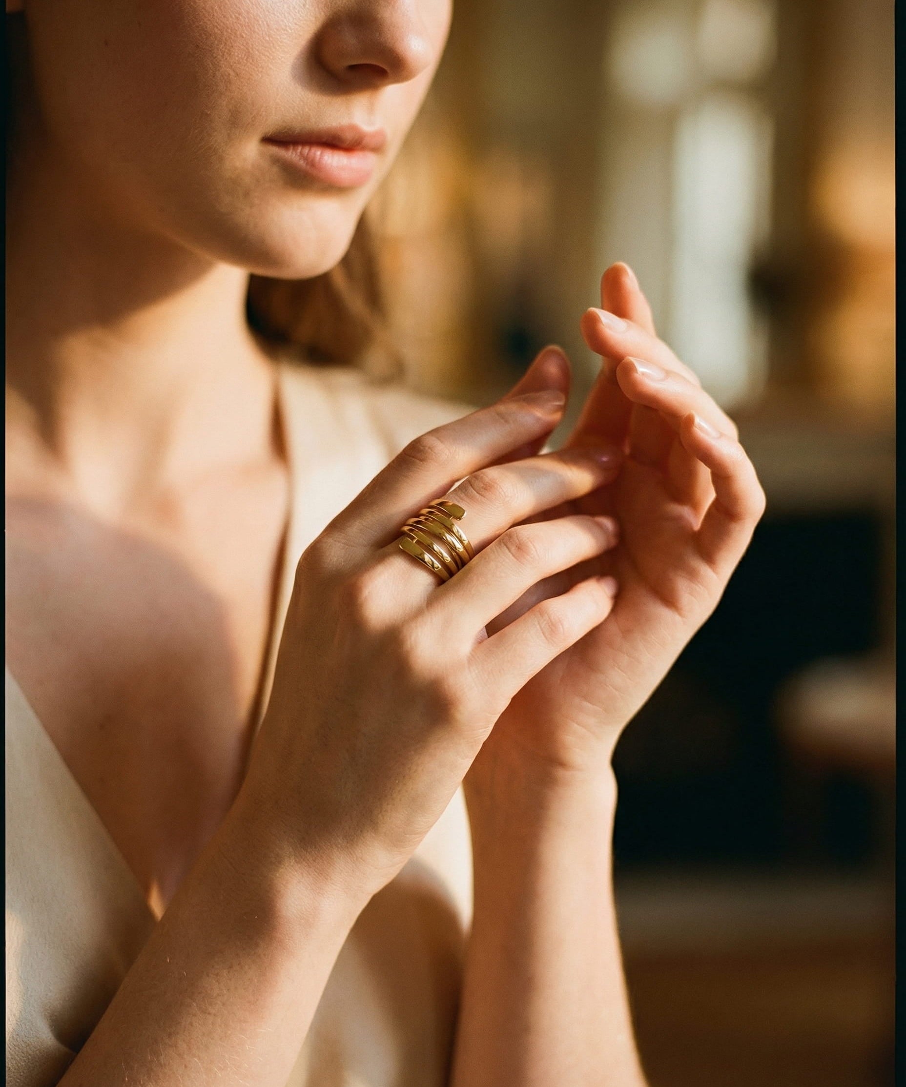 Geometric Metal Ring