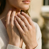 Two-Tone Carved Rose Ring