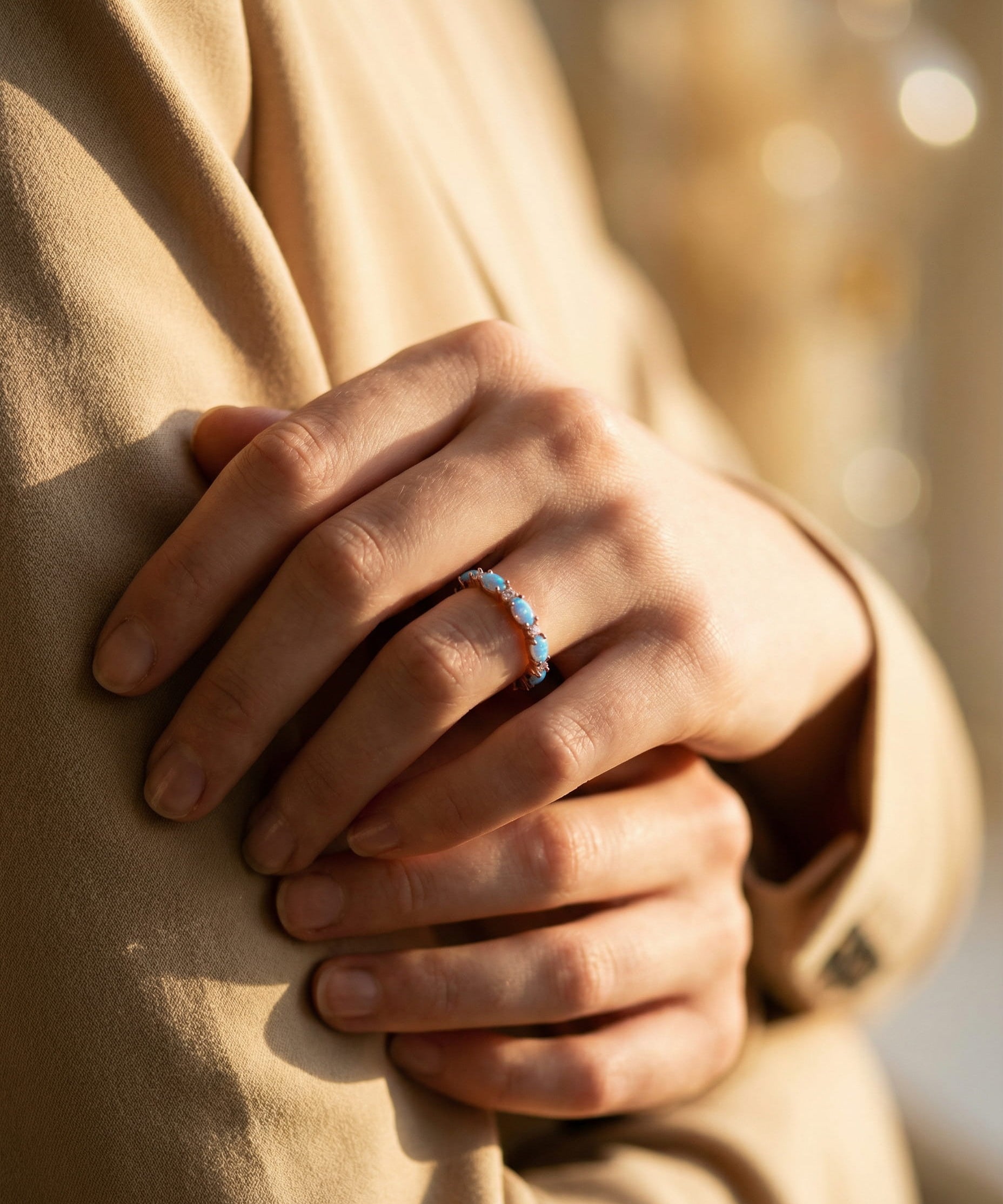 Platinum Heart Opal and Diamond Ring