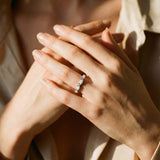 Platinum Heart Opal and Diamond Ring
