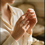 Silver Cross and Zircon Ring