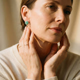 Elegant Gold Turquoise and Opal Earrings