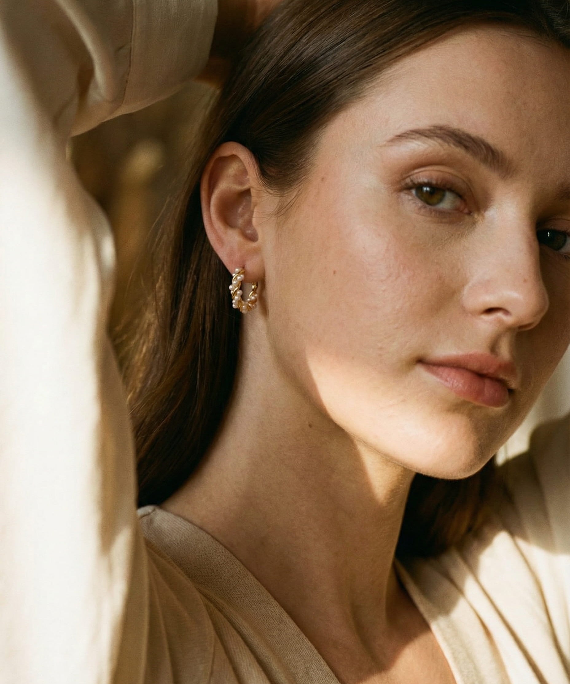 Elegant Round Pearl Earrings