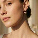 Elegant Hollow Triangle Pearl Earrings
