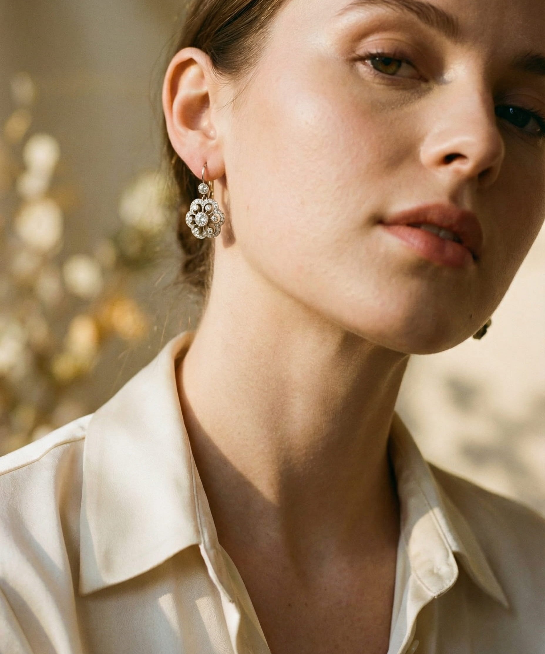 Vintage Crystal Mandala Earrings