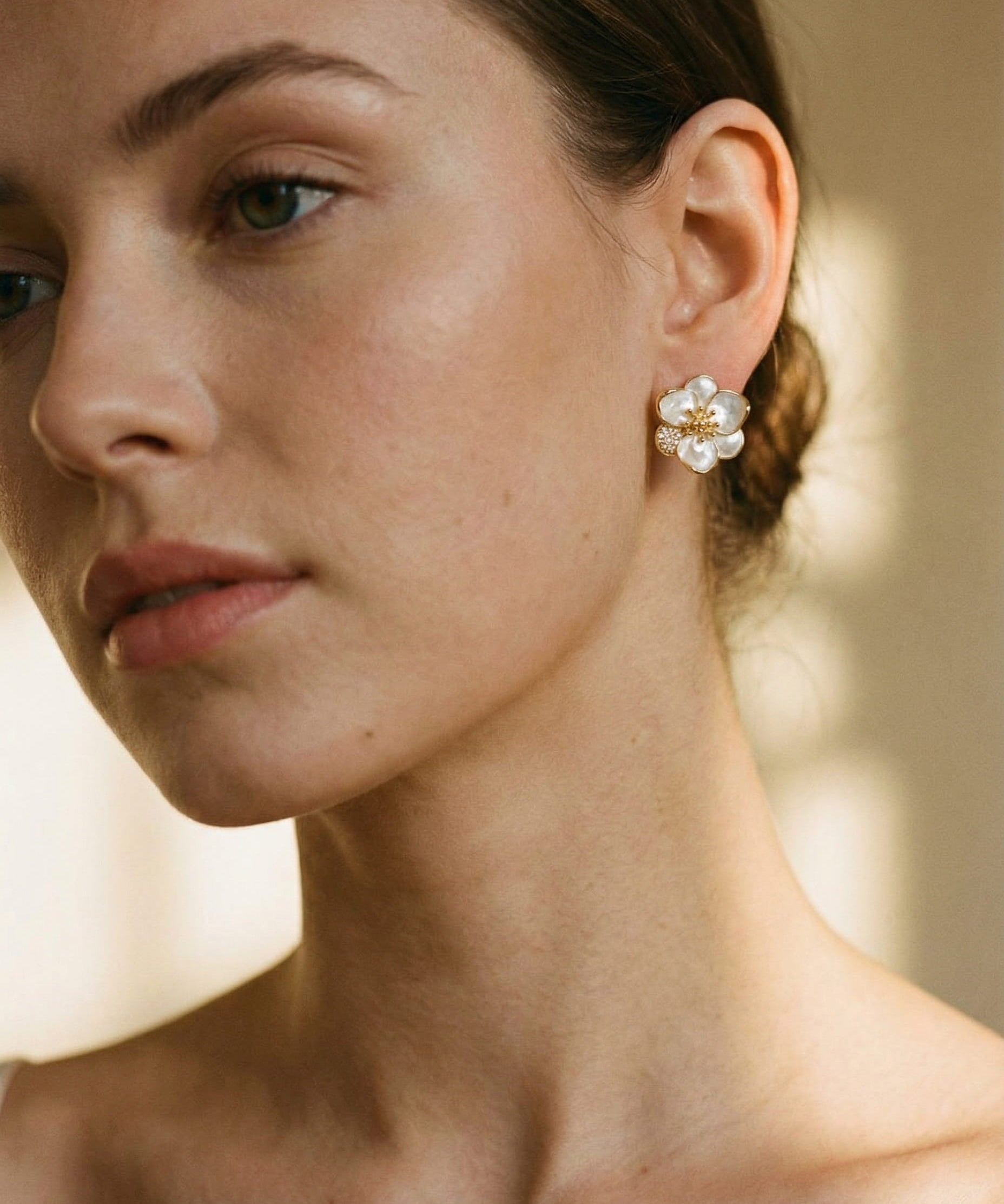 Elegant Gold Petal Earrings