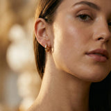 Vintage Gold Flower Hoop Earrings