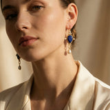 Vintage Ruby and Pearl Earrings