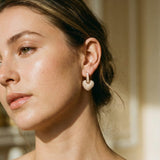 Gold Love Pearl Earrings