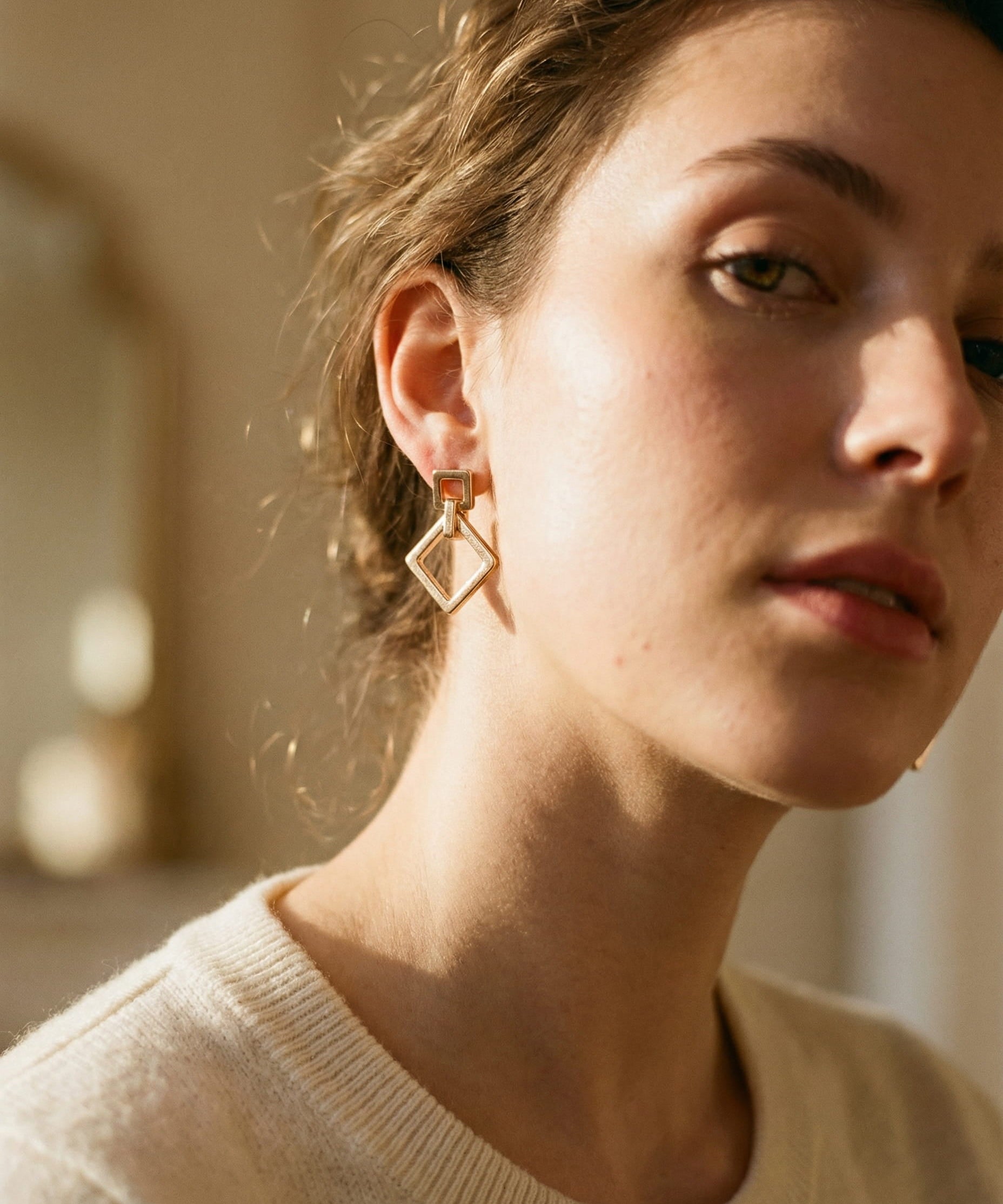 Gold-Plated Multi-Layer Earrings