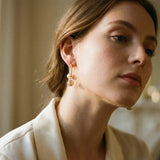 Vintage Gold Pearl Drop Earrings