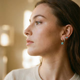 Diamond Flower Earring Set