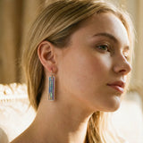 Vintage Silver Mosaic Earrings