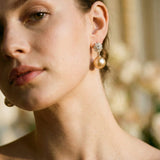 Cubic Zirconia and Pearl Earrings