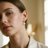Vintage White Opal Earrings