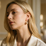 Exquisite Gold Pearl Earrings
