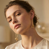 Elegant Gold Scale Earrings