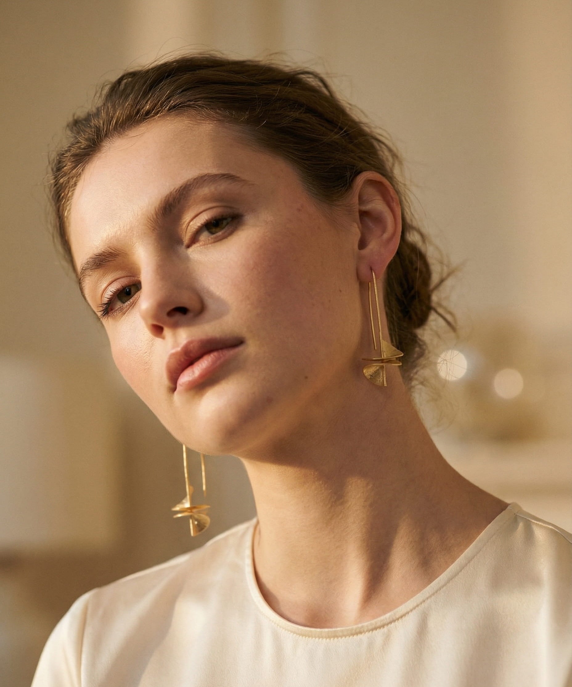 Elegant Gold Scale Earrings