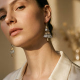 Mixed Metal Christmas Tree Drop Earrings
