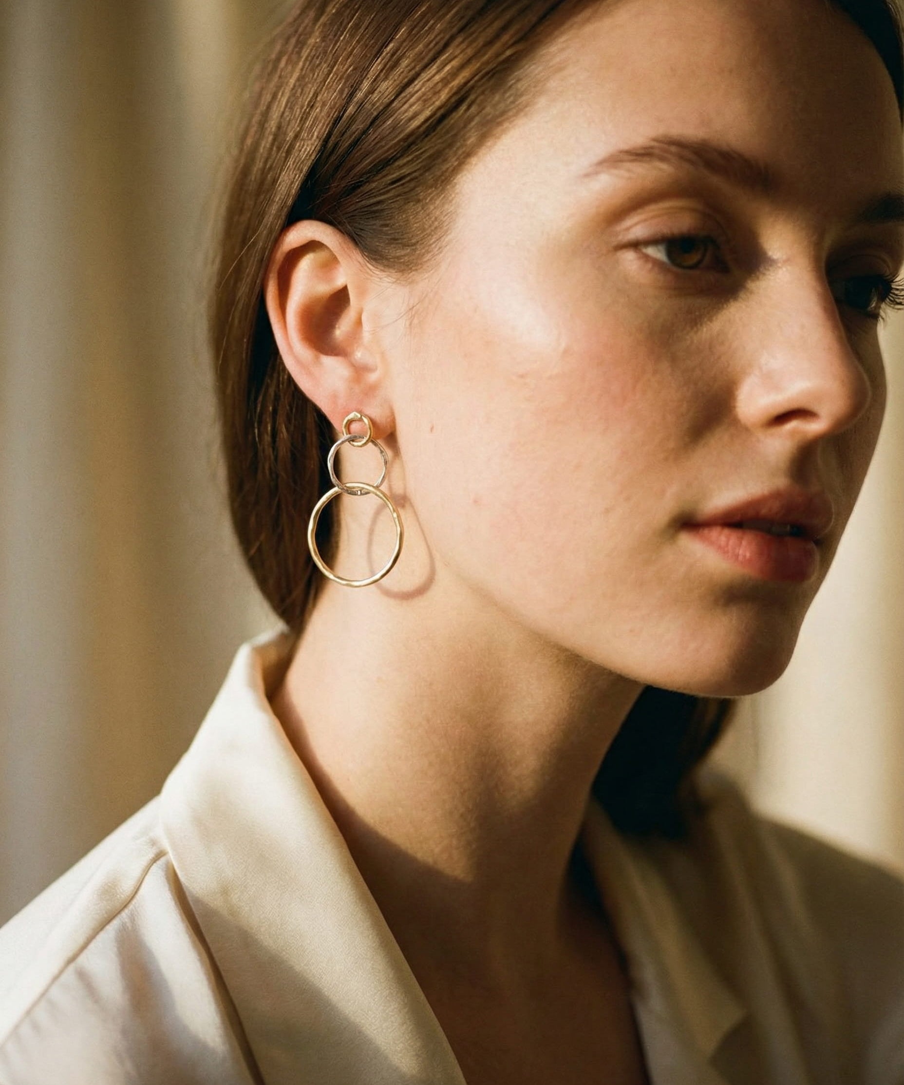 Vintage Gold and Silver Hoop Earrings