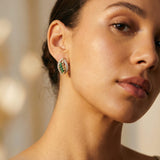 Catarina Emerald Leaf Earrings