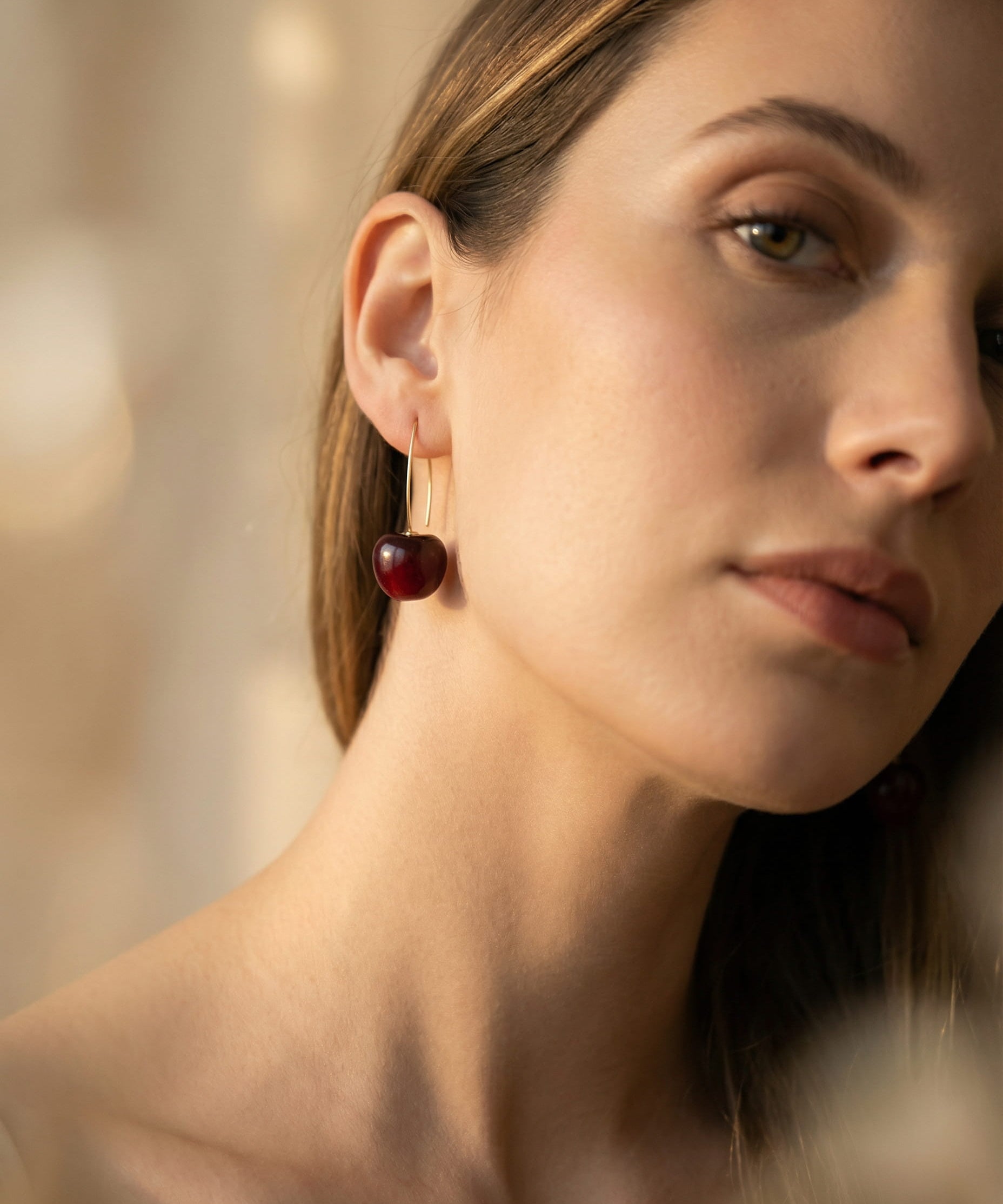 Luxurious Red Cherry Earrings