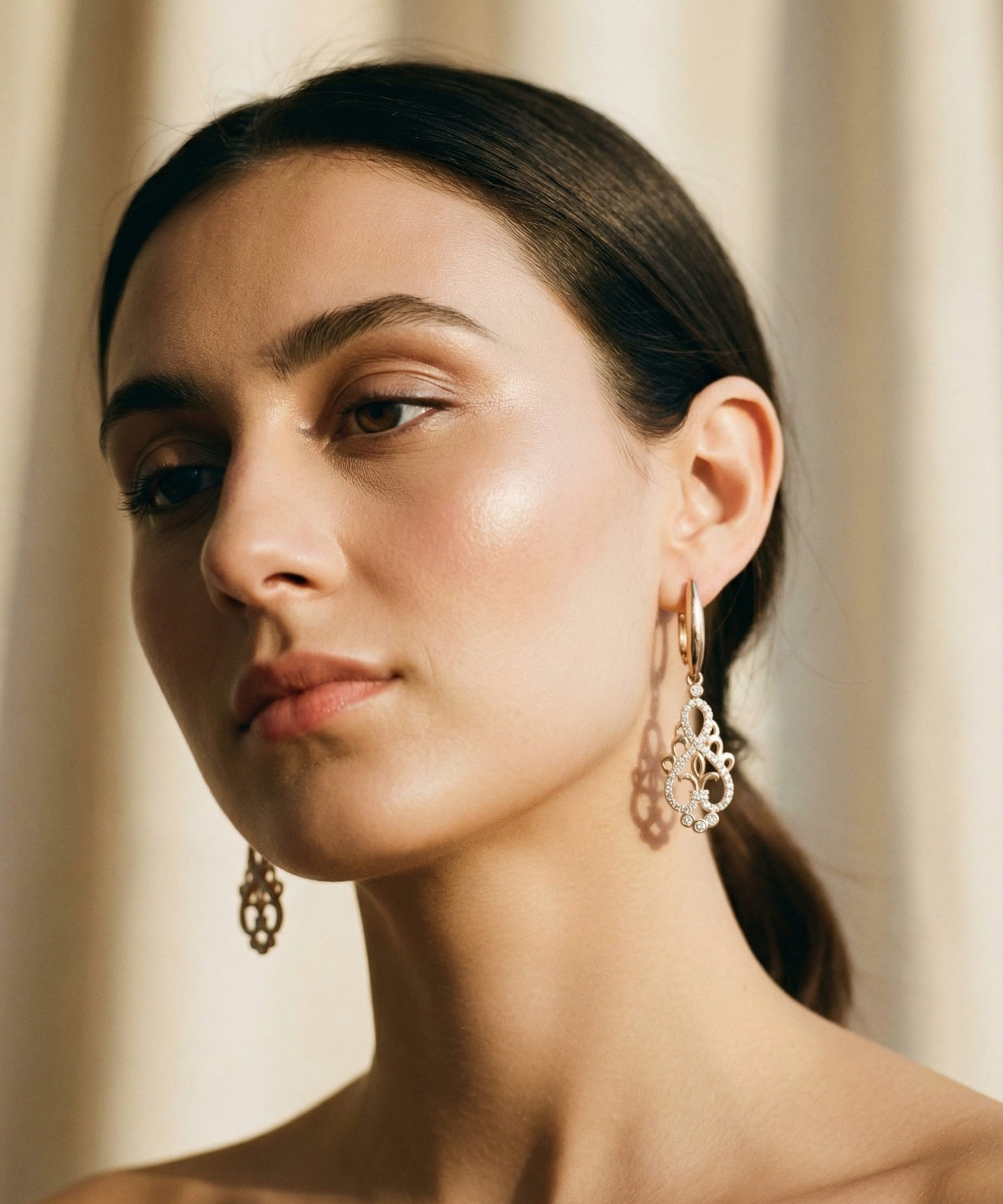 Elegant Gold Cubic Zirconia Earrings