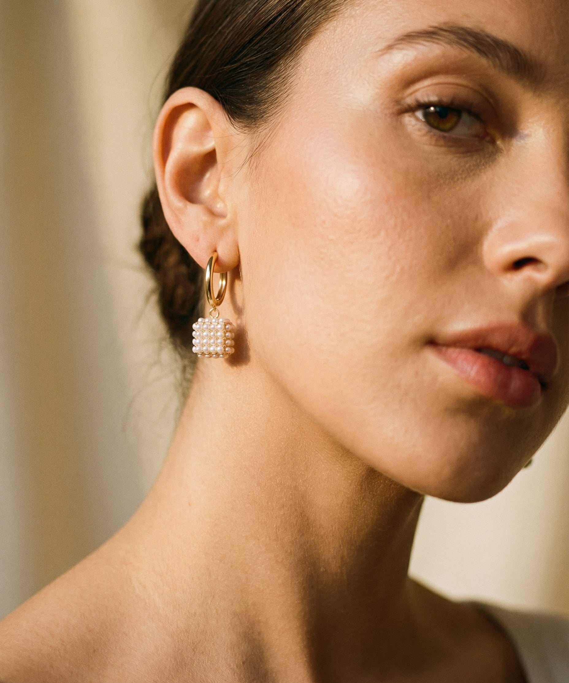 Elegant Cubic Pearl Earrings