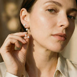 Double Spiral Sparkling Cubic Zirconia Earrings