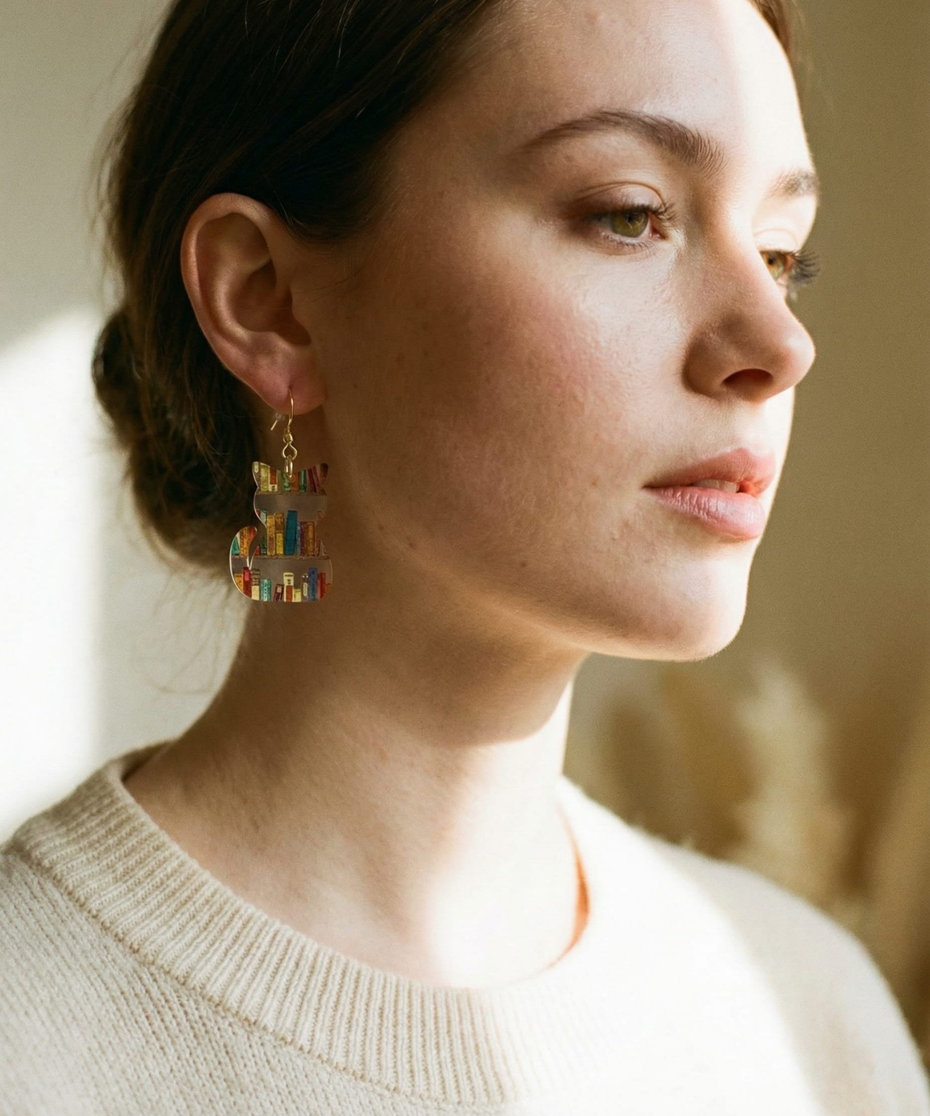 Vintage Multicoloured Kitten Earrings