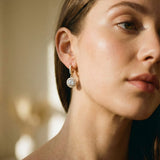Round Moissanite Drop Earrings