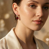 Veressa Ruberine Gold Earrings