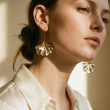 Vintage Gold Petal Earrings