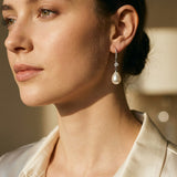 Sparkling Pearl Drop Earrings